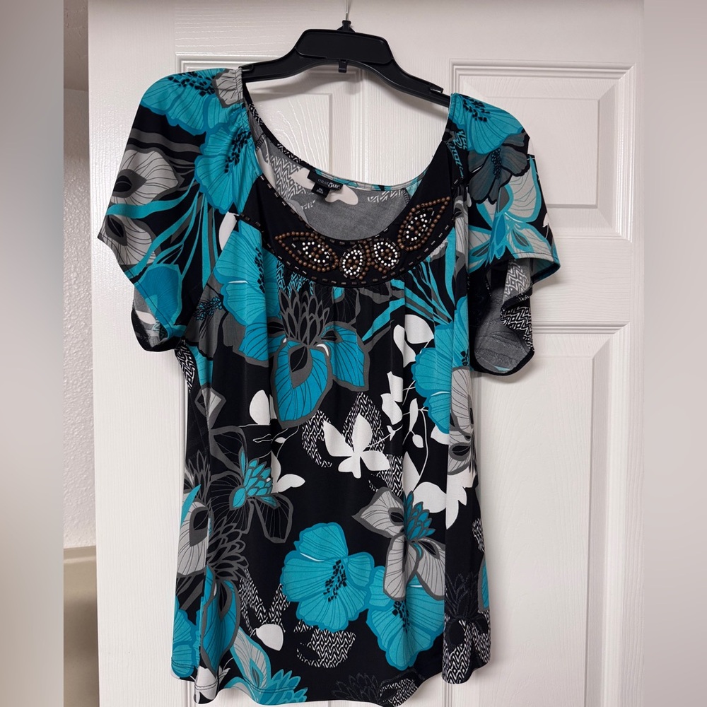 East 5th Black Beaded Women's Top